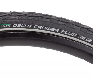 Schwalbe Delta Cruiser+ Active Twin PG Tire - Cruiser Plus 26x2.0 Gn-Guard BK/BK/REF Gn-Compound E25 Wire
