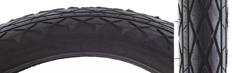 Sunlite SuperDan Tire - 20x4.0 Black/Black E25 Wire