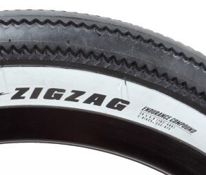 Vee Tire Co. ZigZag Tire - 20x4.0 Black/White WIRE/26 ENDURO/OVER Ride E50