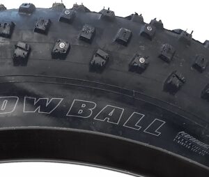 Vee Tire Co. Snowball Studded 120 Stud Tire - 20x4.0 Black/Black WIRE/26 ENDURO/OVER RIDE/STUD-120 E50 MAX36PSI
