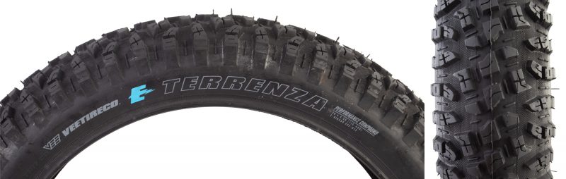 Vee Tire Co. Terrenza Tire - 20x4.5 Black/Black WIRE/26 ENDURO/OVER Ride E50