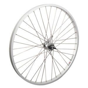 Wheel Master 26" Alloy Cruiser/Comfort Wheel - Rear 26x1.75 559x25 Alloy Silver 36 KT CB Chrome 110mm 12gSS w/TRIM Kit