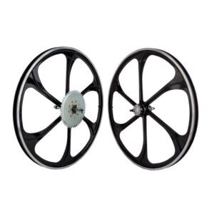 Wheel Master Motorbike Mag Wheels - Pair 26x1.5 559x27 Alloy w/44T-FIXED Black