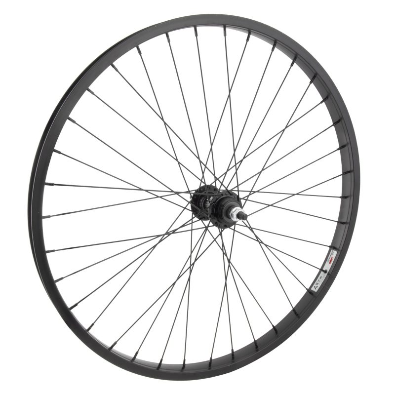 Wheel Master 24" Alloy BMX Wheel - Rear 24x1.75 507x25 Alloy Black 36 WM AB1000 1sp FW 3/8 BO Black 110mm 14gBK