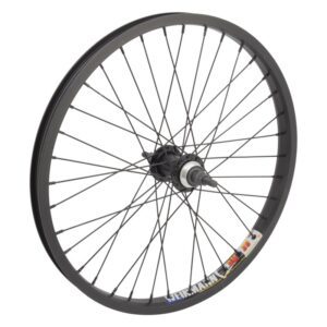 Wheel Master 20" Alloy BMX Wheel - Rear 20x1.75 406x24 Wei DM30 Black 36 Alloy FW 1sp FF 3/8 Black 110mm 14gBK