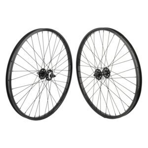 SE Bikes 26in Wheel Set - Pair 26x1.75 559x24 Black 36 1s FW Seal 3/8 Black 110mm DTI2.0BK