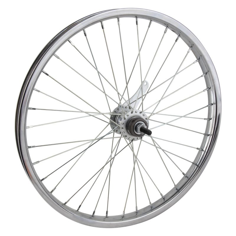 Wheel Master 20" Steel Juvenile Wheel - Rear 20x1.75 406x25 Steel Chrome 36 KT CB 110mm 14gUCP w/TRIM Kit