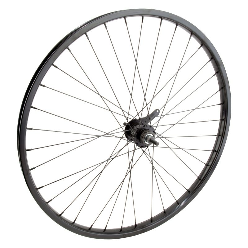 Wheel Master 26" Steel Cruiser/Comfort Wheel - Rear 26x1.75 559x25 Steel Black 36 KT CB 110mm 14gBK w/TRIM Kit