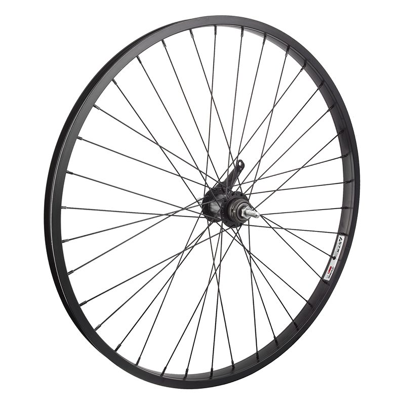 Wheel Master 26" Alloy Cruiser/Comfort Wheel - Rear 26x1.75 559x25 Alloy Black 36 Shi CB 110mm 14g Black w/TRIM Kit