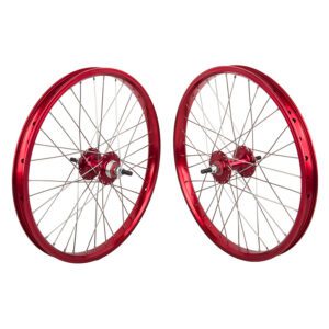 Black Ops DW1.1 Wheelset - Pair 20x1.75 406x24 Red 36 Bk-Ops MX1100 1s FW Seal 3/8 Red 110mm DTI2.0SL