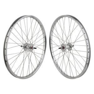 Black Ops DW1.1 Wheelset - Pair 26x1.75 559x24 Silver 36 Bk-Ops MX1100 1s FW Seal 3/8 Silver 110mm DTI2.0SL