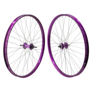 SE Bikes 29in Wheel Set - Pair 29 622x36 Monster QUAD(22) Purple Disc 36 1sCAS 6B LOOSE(F) SEAL(R) 3/8 Purple 110mm 142mm SS2.0SL