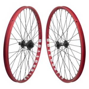 Wheel Master 24" Alloy BMX Wheel - Pair 24x1.75 507x23 AN Mischief Malice G69 TCS 2.0 Red Nmsw-F Msw-R 36 Bk-Ops MX3200 1sp Cassette 16T...