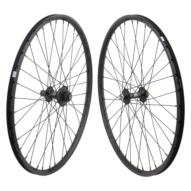 Wheel Master 24" Alloy Mini BMX Wheel - Pair 24x1-1/8 520x17 AN Mite G69 TCS Black Nmsw-F Msw-R 36 Bk-Ops MX3200 1sp Cassette 16T Bolt-Ty...
