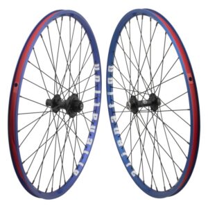 Wheel Master 24" Alloy Mini BMX Wheel - Pair 24x1-1/8 520x17 AN Mite G69 TCS BU Nmsw-F Msw-R 36 Bk-Ops MX3200 1sp Cassette 16T Bolt-Type...