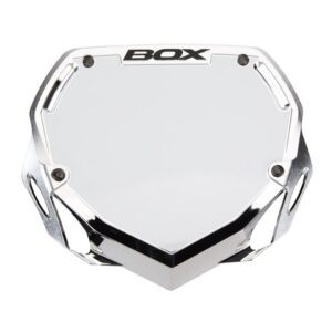 Box Components Box Two Number Plate - Large Silver/Chrome