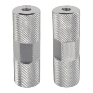 Black Ops Knurled Pro Pegs - Alloy Silver OS 26/24TX3/8