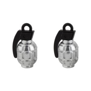 Black Ops Grenade Valve Caps - SV Silver