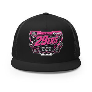 29ers Race Plate Trucker Hat - Black / Pink - front