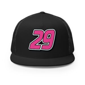 29ers Race 29 Trucker Hat - Black / Pink - front