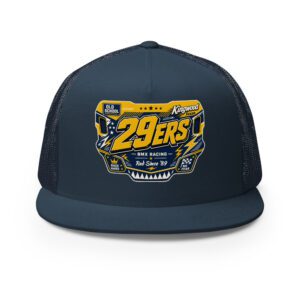 29ers Race Plate Trucker Hat - Yellow / Navy - front