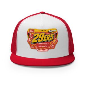 29ers Race Plate Trucker Hat - Red / Yellow - front