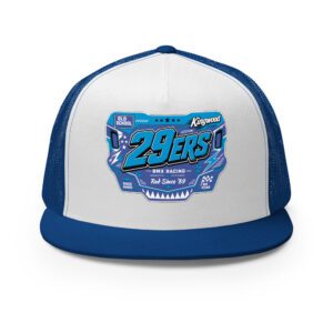 29ers Race Plate Trucker Hat - Bomma Teal / Blue - front