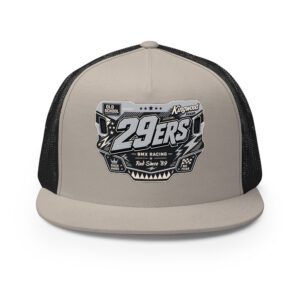 29ers Race Plate Trucker Hat - Stealth Silver / Black - front
