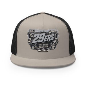 29ers Race Plate Trucker Hat - Chrome - front