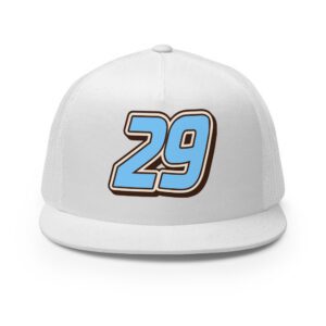 29ers Race 29 Trucker Hat - Sky / Brown - front