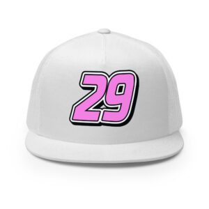 29ers Race 29 Trucker Hat - Blocks Pink / Teal - front