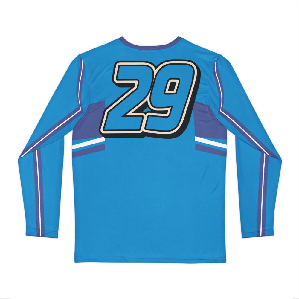 29ers Race Jersey A - Plate Panel (Long Sleeve) - Bomma Teal / Blue - back
