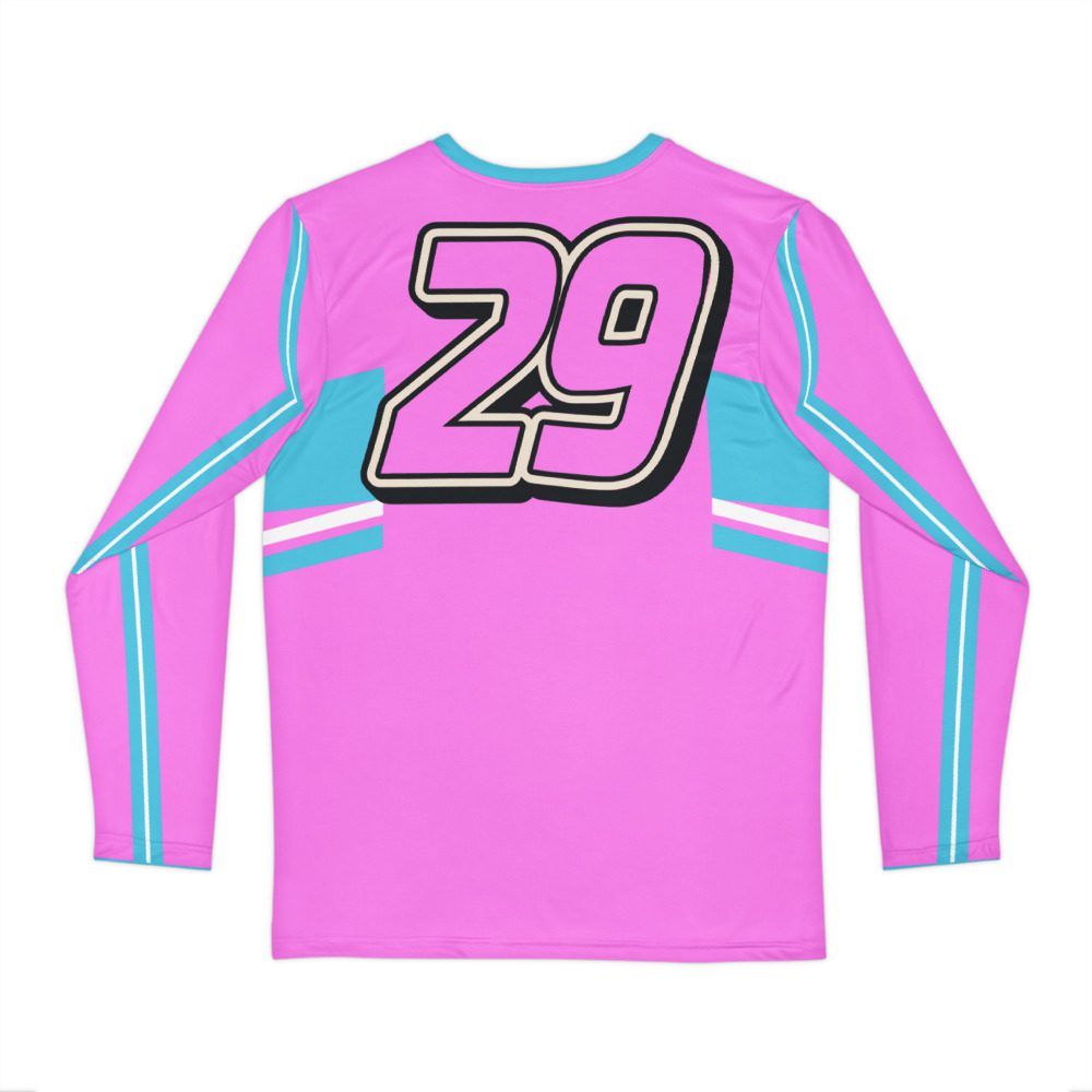 29ers Race Jersey A - Plate Panel (Long Sleeve) - Blocks Pink / Teal - back
