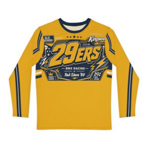 29ers Race Jersey A - Plate Panel (Long Sleeve) - Yellow / Navy - front