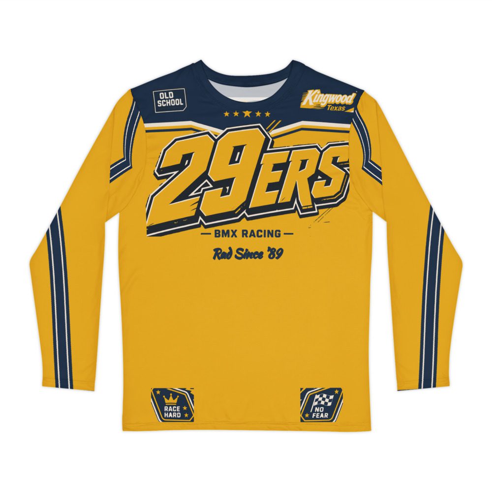 29ers Race Jersey B - Classic Moto (Long Sleeve) - Yellow / Navy - front