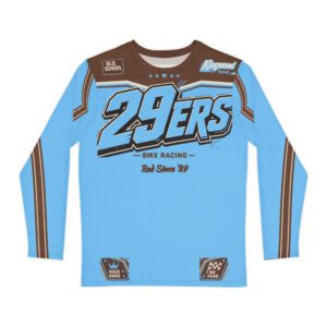 29ers Race Jersey B - Classic Moto (Long Sleeve) - Sky / Brown - front