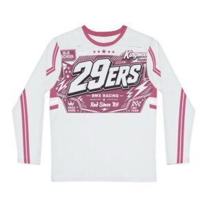 29ers Race Jersey A - Plate Panel (Long Sleeve) - SE White / Pink - front