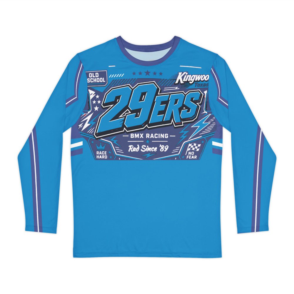 29ers Race Jersey A - Plate Panel (Long Sleeve) - Bomma Teal / Blue - front