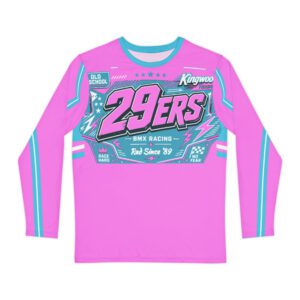 29ers Race Jersey A - Plate Panel (Long Sleeve) - Blocks Pink / Teal - front