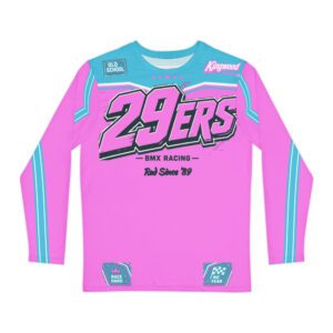 29ers Race Jersey B - Classic Moto (Long Sleeve) - Blocks Pink / Teal - front
