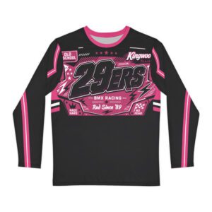 29ers Race Jersey A - Plate Panel (Long Sleeve) - Black / Pink - front