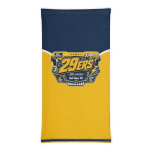 29ers Retro Race Neck Gaiter - Yellow / Navy - front