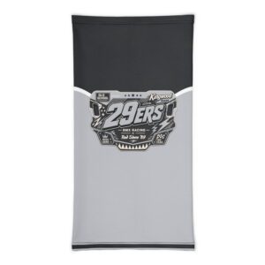 29ers Retro Race Neck Gaiter - Stealth Silver / Black - front