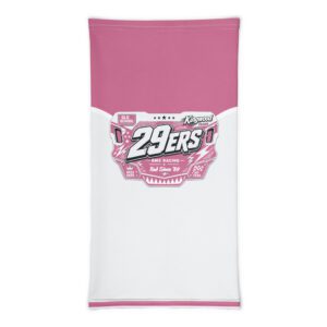 29ers Retro Race Neck Gaiter - SE White / Pink - front