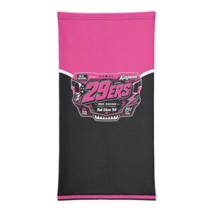 29ers Retro Race Neck Gaiter - Black / Pink - front