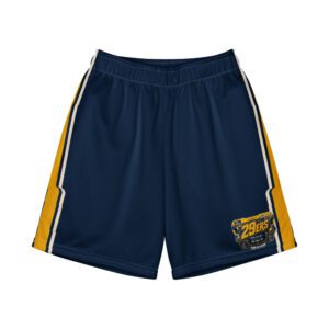 29ers Youth Retro Race Shorts - Yellow / Navy - front
