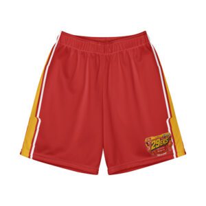 29ers Youth Retro Race Shorts - Red / Yellow - front