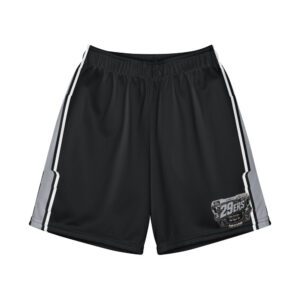 29ers Youth Retro Race Shorts - Stealth Silver / Black - front