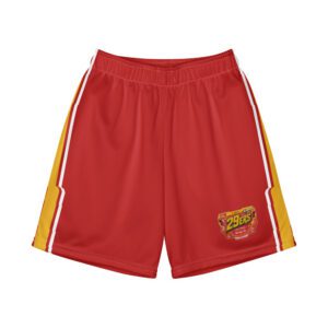 29ers Youth Retro Race Shorts - Red / Yellow - front