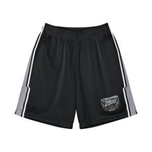 29ers Youth Retro Race Shorts - Stealth Silver / Black - front